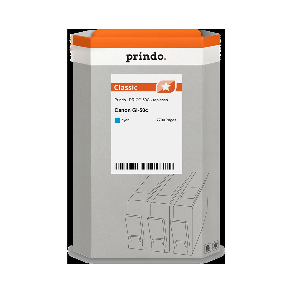 compatibile con Canon GI-50c ciano (3403C001)  Prindo Classic ciano Cartuccia d'inchiostro