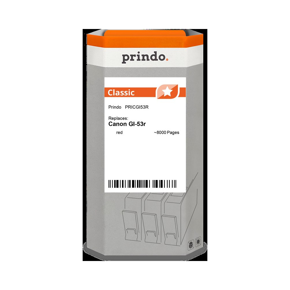 compatibile con Canon GI-53r Rosso (4717C001)  Prindo Classic Rosso Cartuccia d'inchiostro