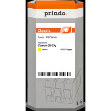 compatibile con Canon GI-53y giallo (4690C001)  Prindo Classic giallo Cartuccia d'inchiostro
