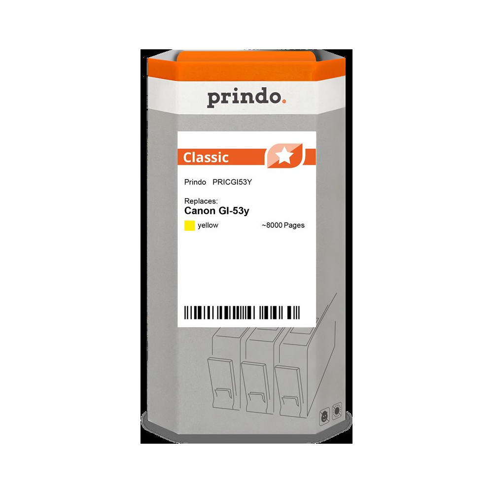 compatibile con Canon GI-53y giallo (4690C001)  Prindo Classic giallo Cartuccia d'inchiostro