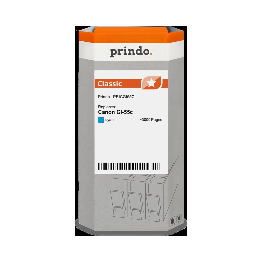 compatibile con Canon GI-55c ciano (6289C001)  Prindo Classic ciano Cartuccia d'inchiostro