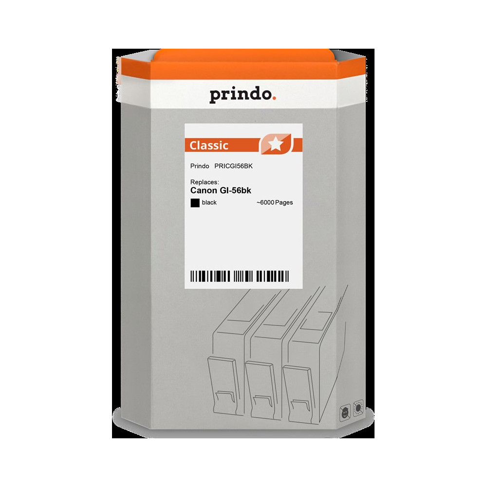 compatibile con Canon GI-56bk nero (4412C001)  Prindo Classic nero Cartuccia d'inchiostro