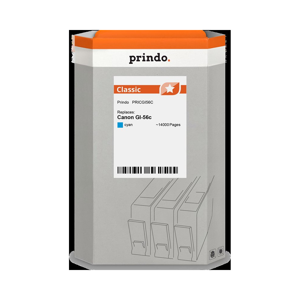 compatibile con Canon GI-56c ciano (4430C001)  Prindo Classic ciano Cartuccia d'inchiostro