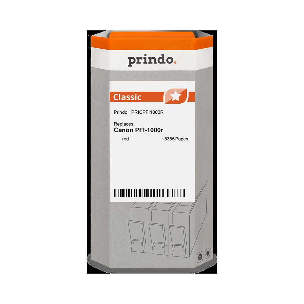 compatibile con Canon PFI-1000r Rosso (0554C001)  Prindo Classic Rosso Cartuccia d'inchiostro