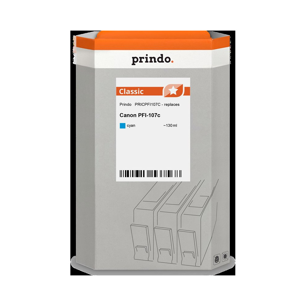 compatibile con Canon PFI-107c ciano (6706B001)  Prindo Classic ciano Cartuccia d'inchiostro