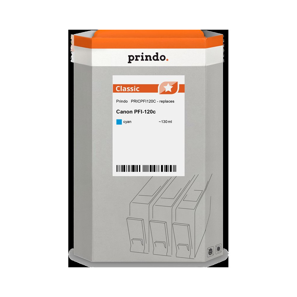 compatibile con Canon PFI-120c ciano (2886C001)  Prindo Classic ciano Cartuccia d'inchiostro
