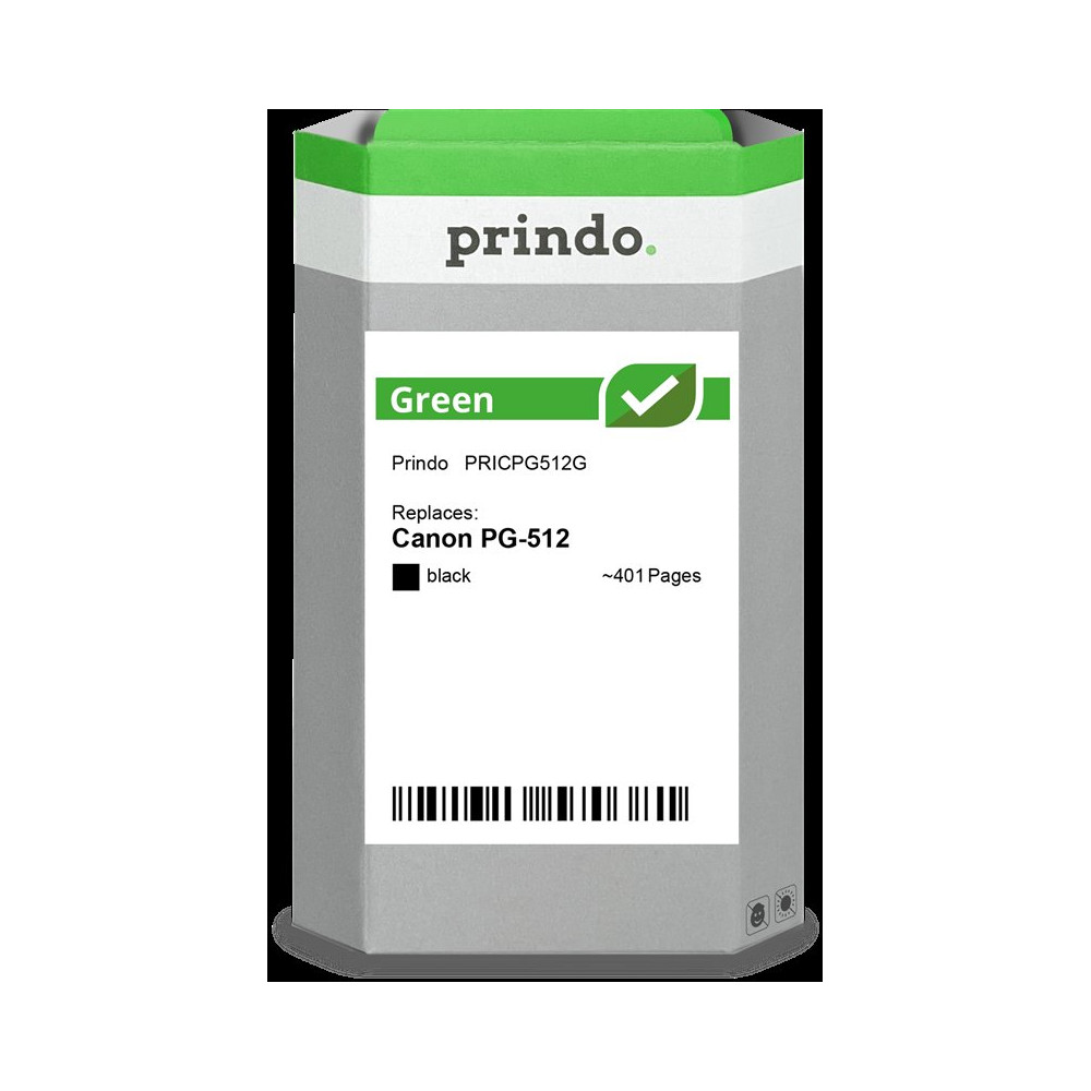 compatibile con Canon PG-512 nero (2969B001)  Prindo Green XL nero Cartuccia d'inchiostro