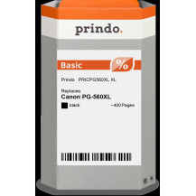 compatibile con Canon PG-560XL nero (3712C001)  Prindo Basic XL nero Cartuccia d'inchiostro