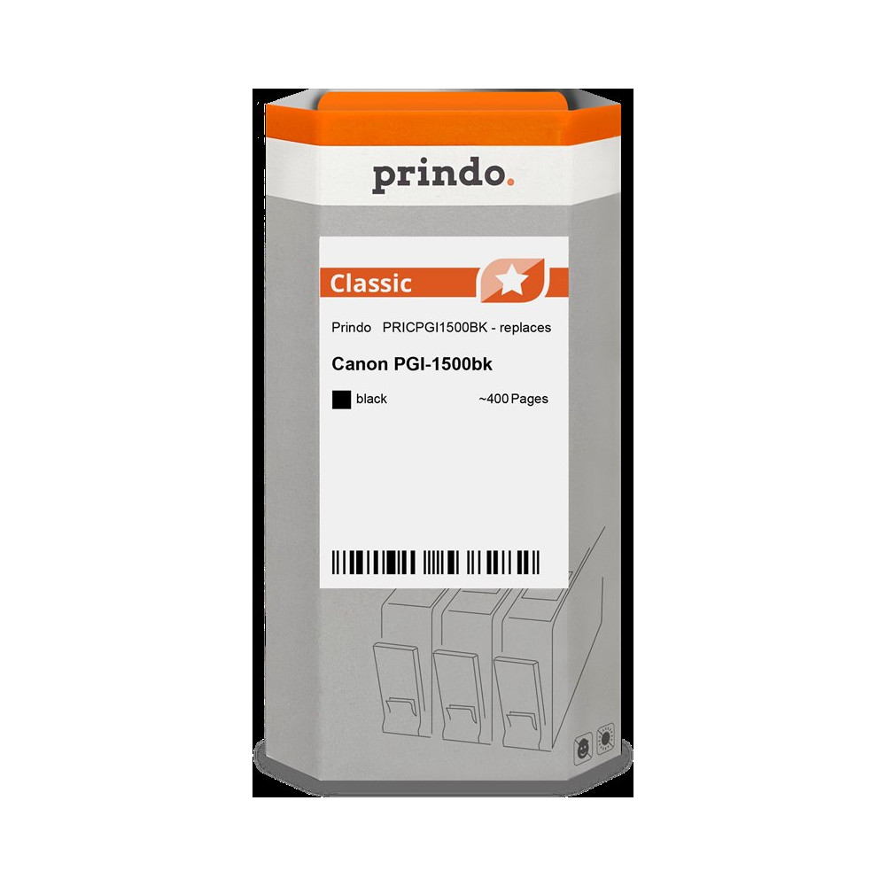 compatibile con Canon PGI-1500bk nero (9218B001)  Prindo Classic nero Cartuccia d'inchiostro