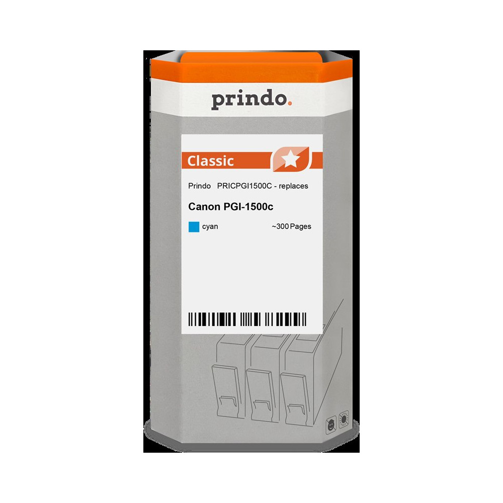 compatibile con Canon PGI-1500c ciano (9229B001)  Prindo Classic ciano Cartuccia d'inchiostro