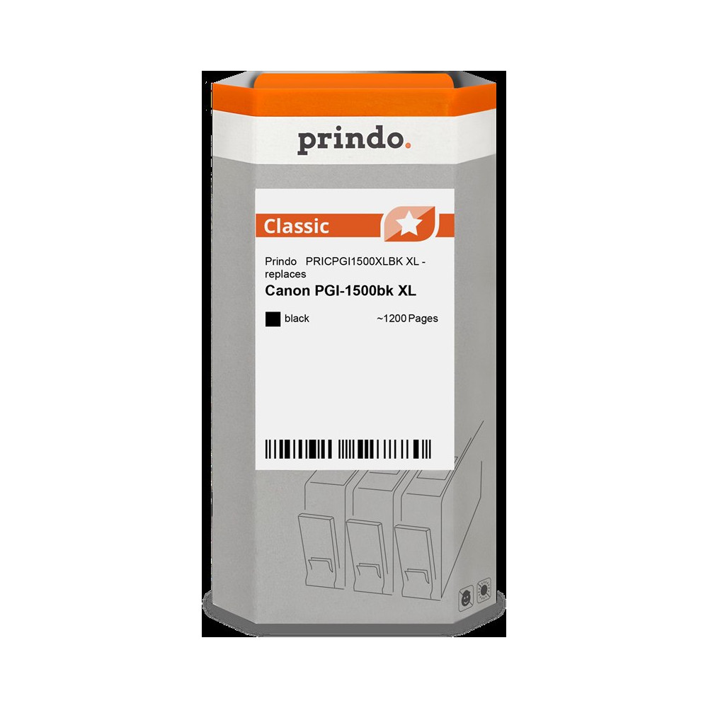 compatibile con Canon PGI-1500bk XL nero (9182B001)  Prindo Classic XL nero Cartuccia d'inchiostro