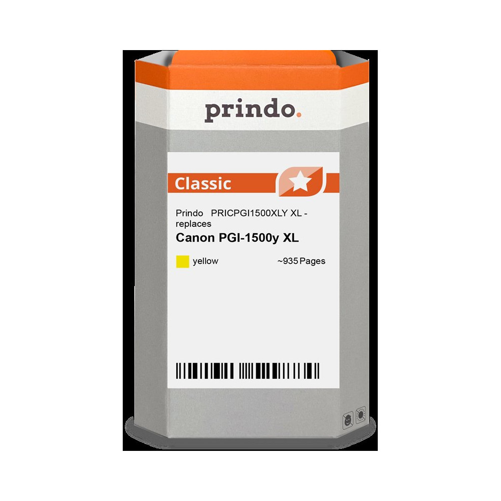 compatibile con Canon PGI-1500y XL giallo (9195B001)  Prindo Classic XL giallo Cartuccia d'inchiostro