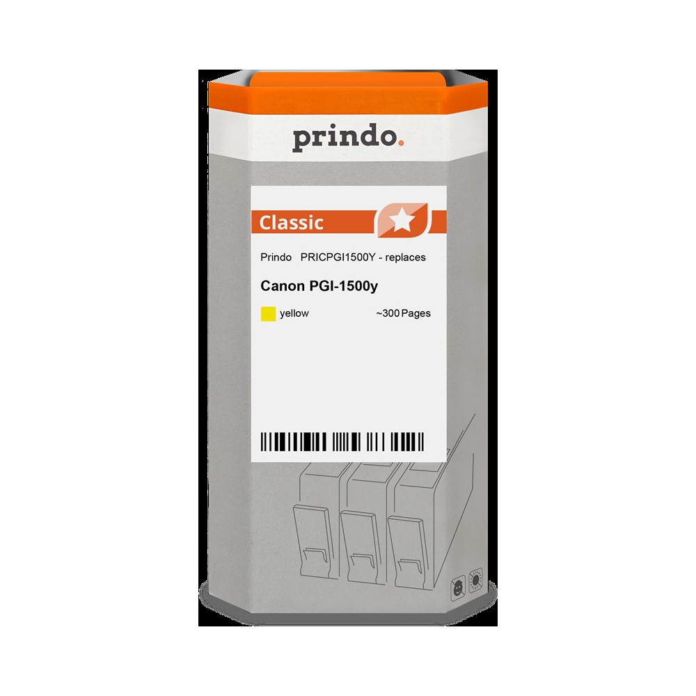 compatibile con Canon PGI-1500y giallo (9231B001)  Prindo Classic giallo Cartuccia d'inchiostro