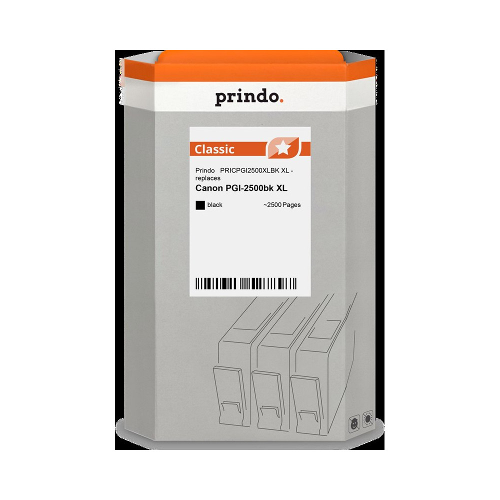 compatibile con Canon PGI-2500bk XL nero (9254B001)  Prindo Classic XL nero Cartuccia d'inchiostro