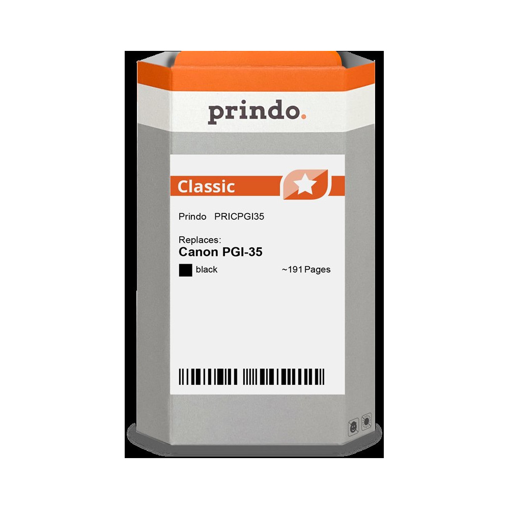 compatibile con Canon PGI-35 nero (1509B001)  Prindo Classic nero Cartuccia d'inchiostro