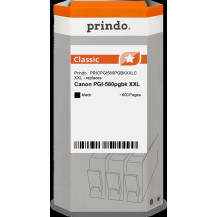 compatibile con Canon PGI-580pgbk XXL nero (1970C001)  Prindo Classic XXL nero Cartuccia d'inchiostro