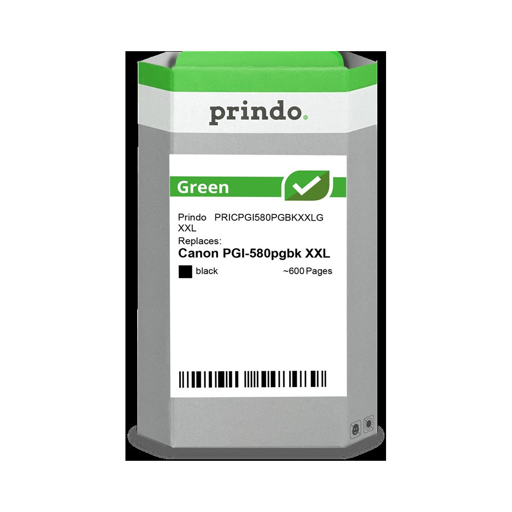 compatibile con Canon PGI-580pgbk XXL nero (1970C001)  Prindo Green XXL nero Cartuccia d'inchiostro