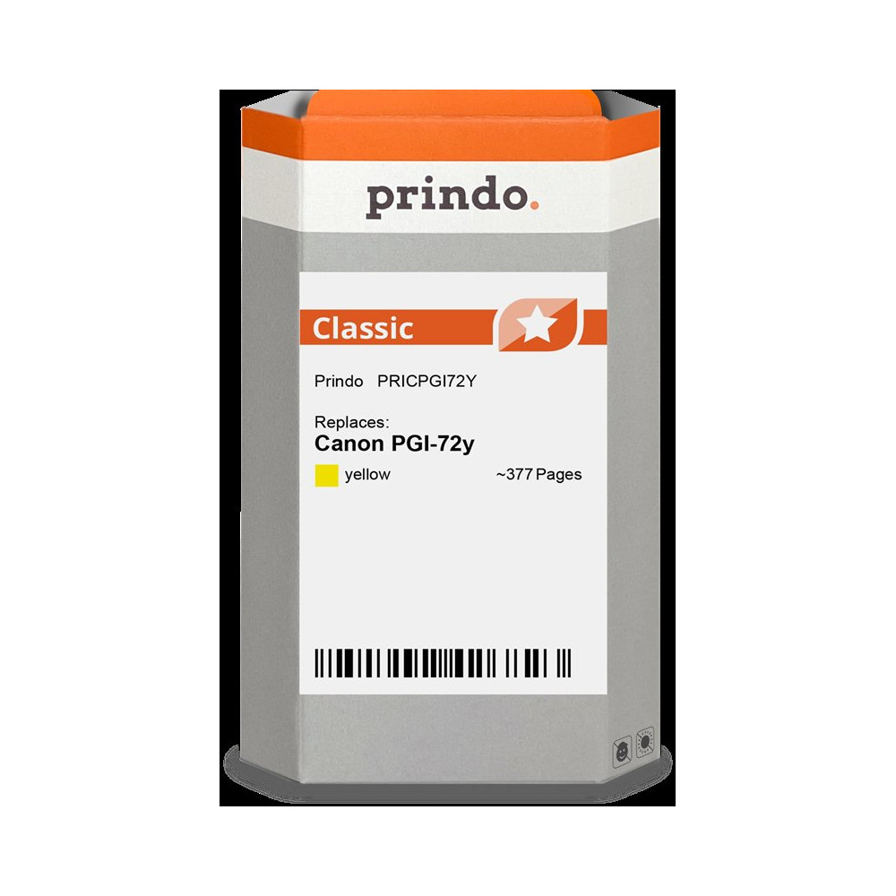 compatibile con Canon PGI-72y giallo (6406B001)  Prindo Classic giallo Cartuccia d'inchiostro