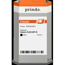 compatibile con Epson SJIC22P-K nero  Prindo Classic nero Cartuccia d'inchiostro