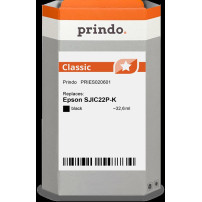 compatibile con Epson SJIC22P-K nero  Prindo Classic nero Cartuccia d'inchiostro