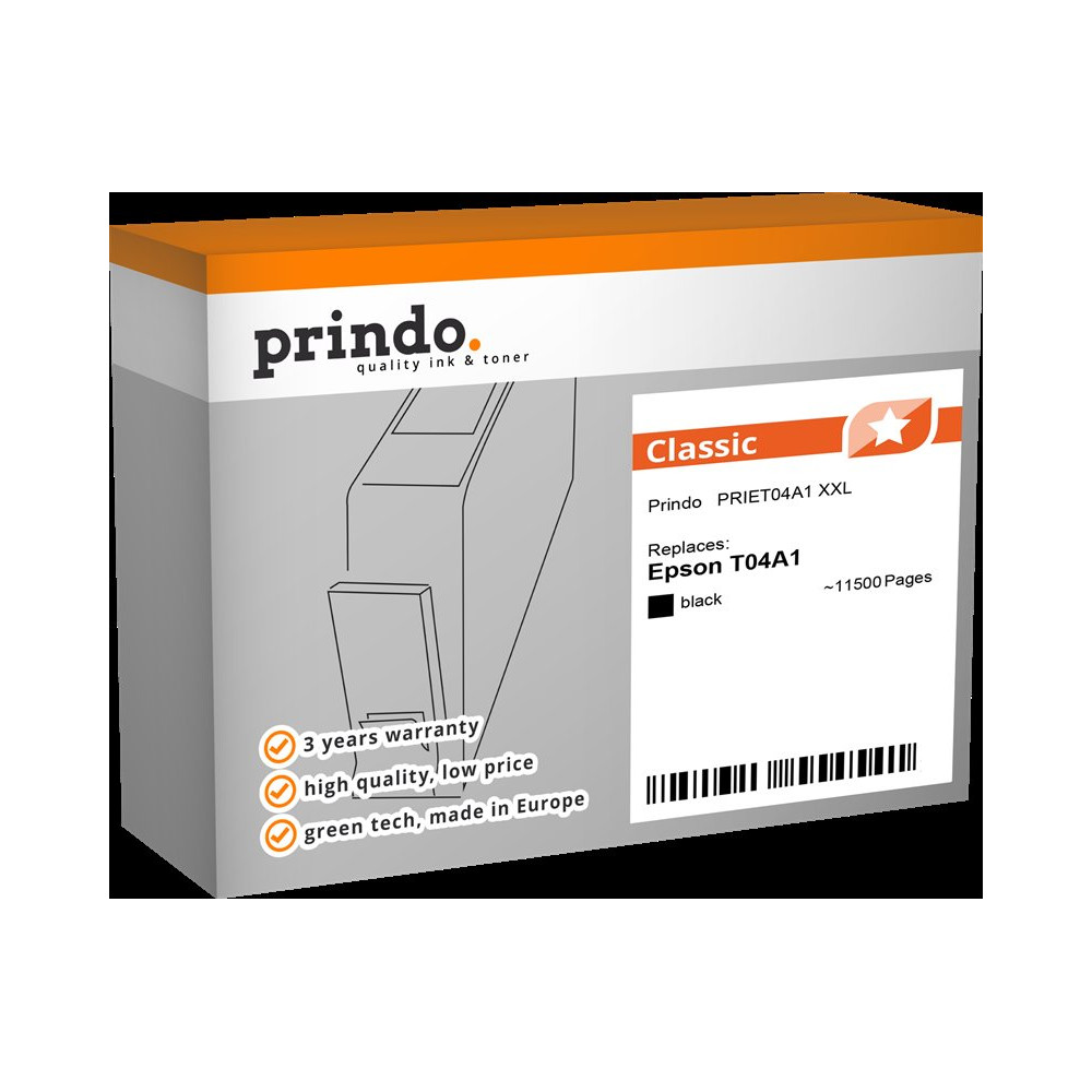 compatibile con Epson T04A1 XXL nero  Prindo Classic XXL nero Cartuccia d'inchiostro