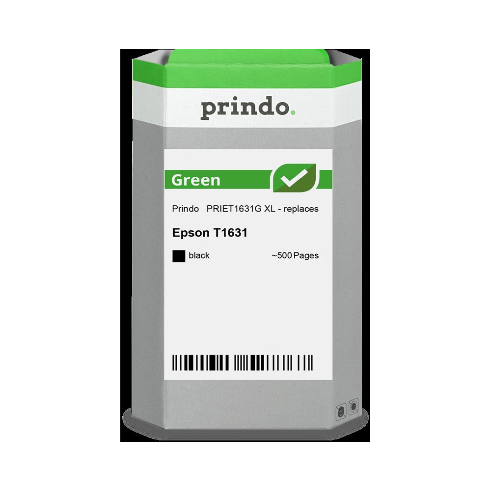 compatibile con Epson 16 XL nero  Prindo Green XL nero Cartuccia d'inchiostro