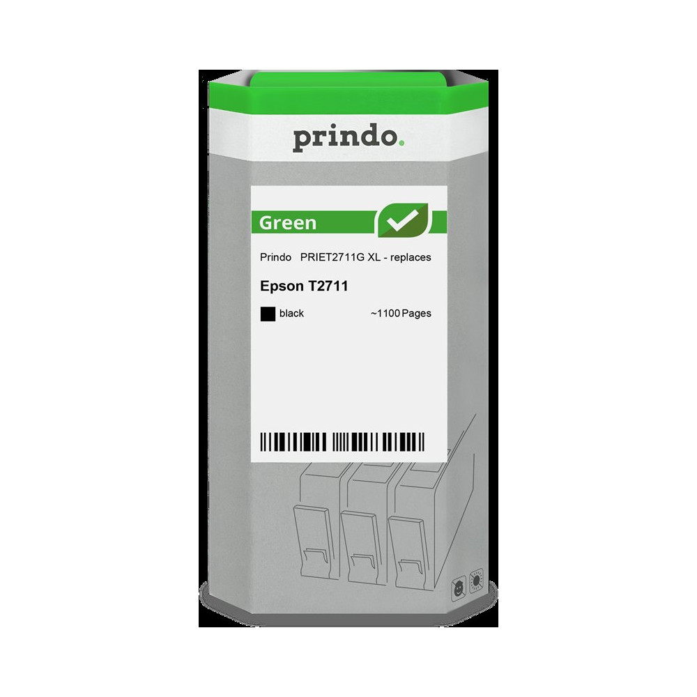 compatibile con Epson 27 XL nero  Prindo Green XL nero Cartuccia d'inchiostro