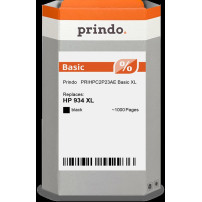 compatibile con HP 934 XL nero  Prindo Basic XL nero Cartuccia d'inchiostro