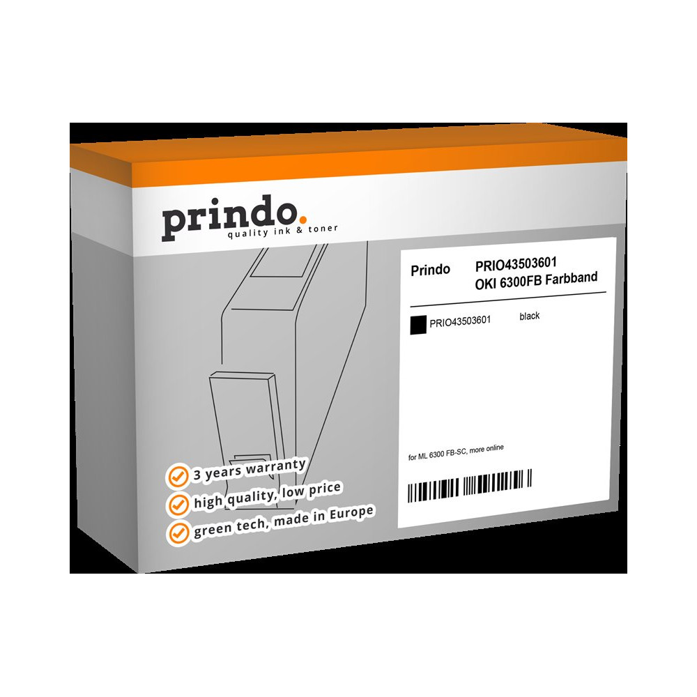 compatibile con OKI 43503601 (6300FB)  Prindo Basic Nastro colorato nero