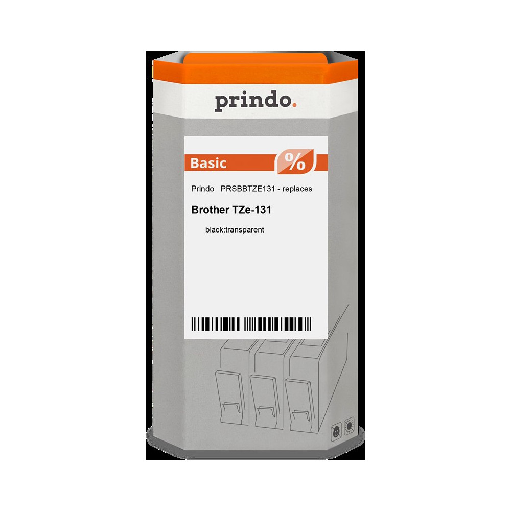 compatibile con Brother TZe-131  Prindo Basic Nastro Nero su trasparente