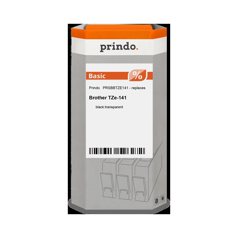 compatibile con Brother TZe-141  Prindo Basic Nastro Nero su trasparente