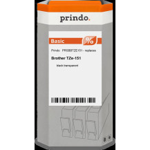 Prindo Basic Nastro Nero su trasparente