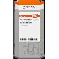 compatibile con Brother TZe-231  Prindo Basic Nastro Nero su bianco