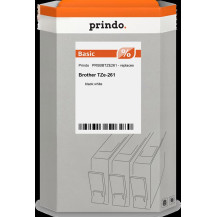 compatibile con Brother TZe-261  Prindo Basic Nastro Nero su bianco