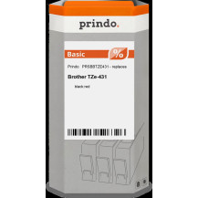 Prindo Basic Nastro Nero su rosso
