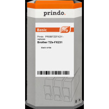 compatibile con Brother TZe-FX231  Prindo Basic Nastro Nero su bianco