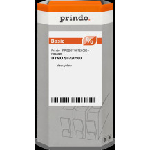 compatibile con DYMO 45018 Nastro standard D1 autoadesivo   Prindo Basic Nastro Nero su giallo