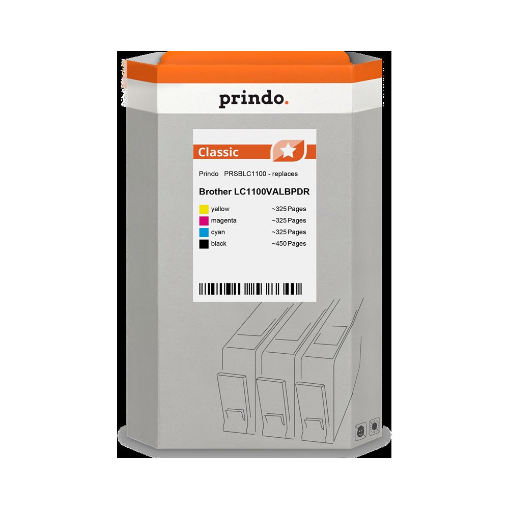 compatibile con Brother LC-1100  Prindo Classic Multipack nero / ciano / magenta / giallo