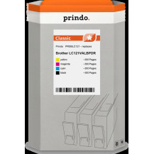 compatibile con Brother LC-121  Prindo Classic Multipack nero / ciano / magenta / giallo