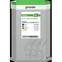 compatibile con Brother LC-123  Prindo Green Multipack nero / ciano / magenta / giallo