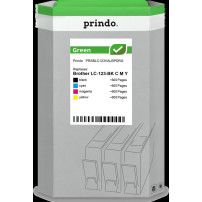 compatibile con Brother LC-123  Prindo Green Multipack nero / ciano / magenta / giallo