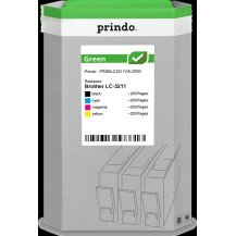 compatibile con Brother LC-3211  Prindo Green Multipack nero / ciano / magenta / giallo