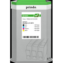 compatibile con Brother LC-3213  Prindo Green XL Multipack nero / ciano / magenta / giallo