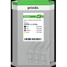 compatibile con Brother LC-3219XL  Prindo Green XL Multipack nero / ciano / magenta / giallo