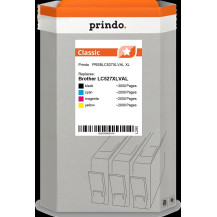compatibile con Brother LC527XLVAL  Prindo Classic XL Multipack nero / ciano / magenta / giallo