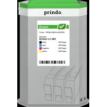 compatibile con Brother LC-980  Prindo Green Multipack nero / ciano / magenta / giallo
