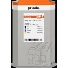compatibile con Canon CLI-581 XXL  Prindo Classic XXL Multipack nero / ciano / magenta / giallo