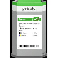 compatibile con Canon PG-545XL+CL-546XL  Prindo Green XL Multipack nero / differenti colori