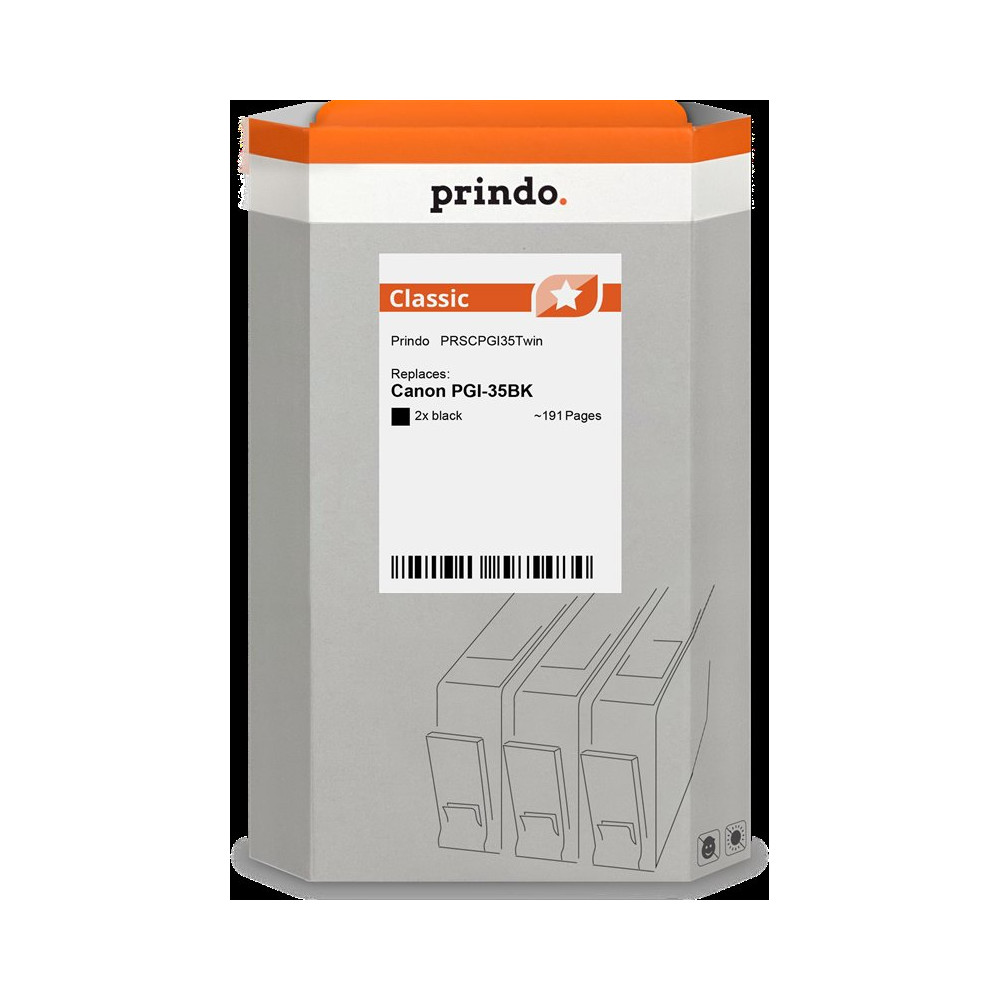 compatibile con Canon PGI-35BK  Prindo Classic Multipack nero
