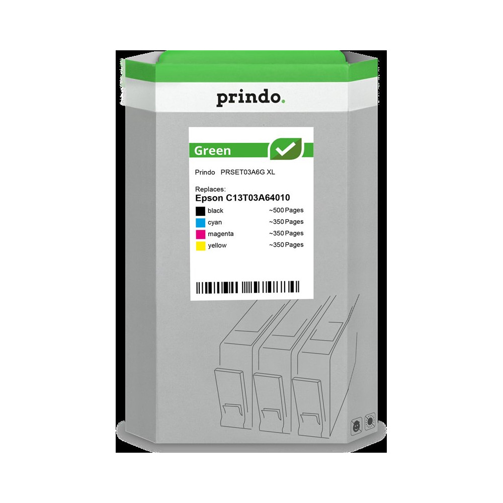 compatibile con Epson 603XL  Prindo Green XL Multipack nero / ciano / magenta / giallo